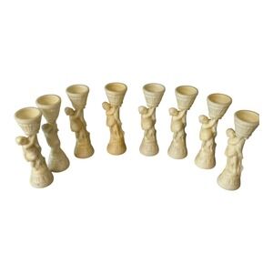 Set of 8 Vintage Wilton Cherub Angel Wedding Cake Holders Columns